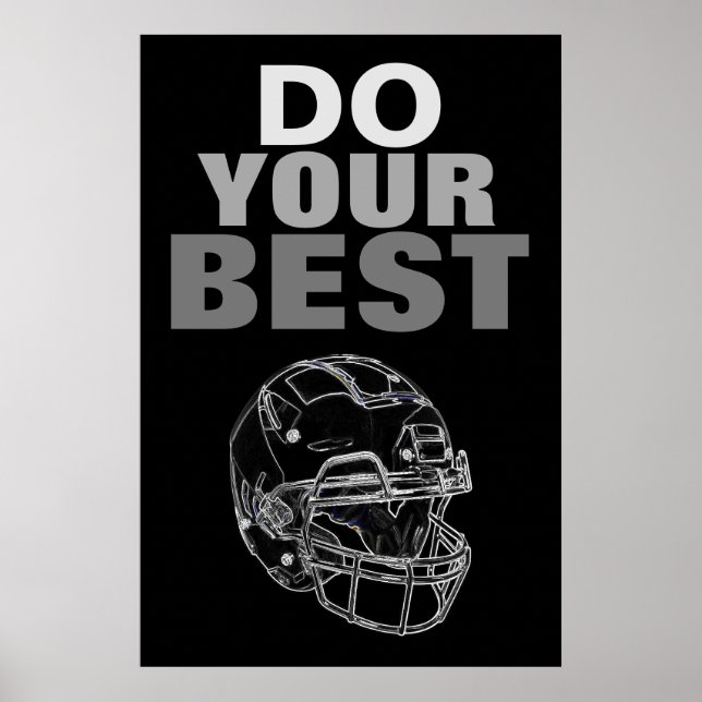 Do Your Best Football Inspirational Poster (Front)
