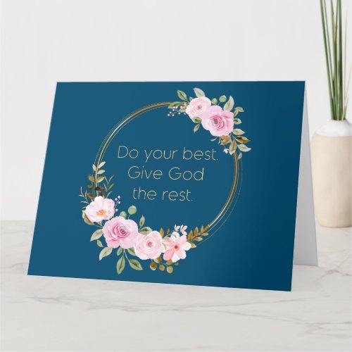 Do Your Best Give God The Rest  Christian Women  Thank You Card