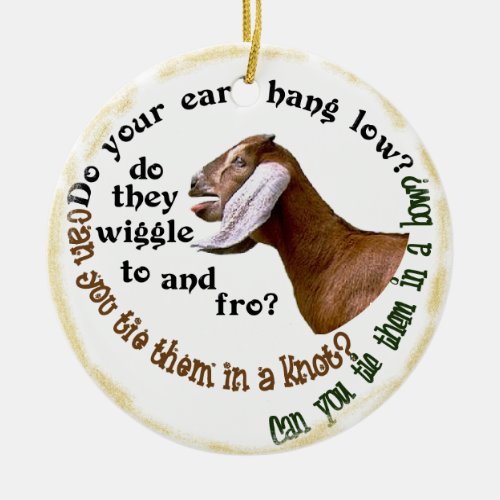 DO YOUR EARS HANG LOW GOAT CHRISTMAS ORNAMENT