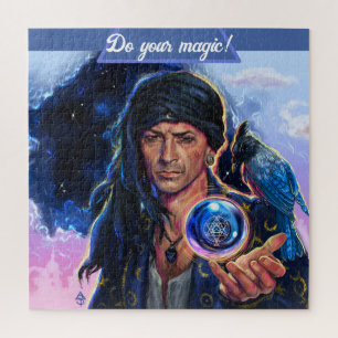 Do your magic ! - original fantasy character jigsaw puzzle