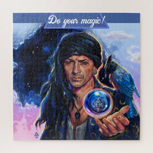 Do your magic ! - original fantasy character jigsaw puzzle (Vertical)