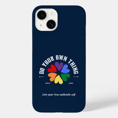 Do Your Own Things Hearts in Rainbow Color Case_Mate iPhone 14 Case