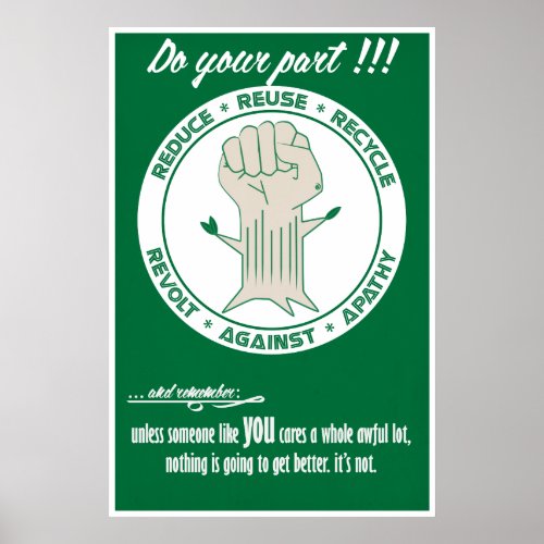Do Your Part _ Reduce Reuse Recycle Poster