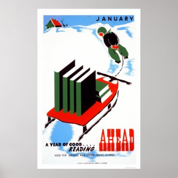 Do Your Reading Snow 1938 Wpa Poster by photos_wpa at Zazzle