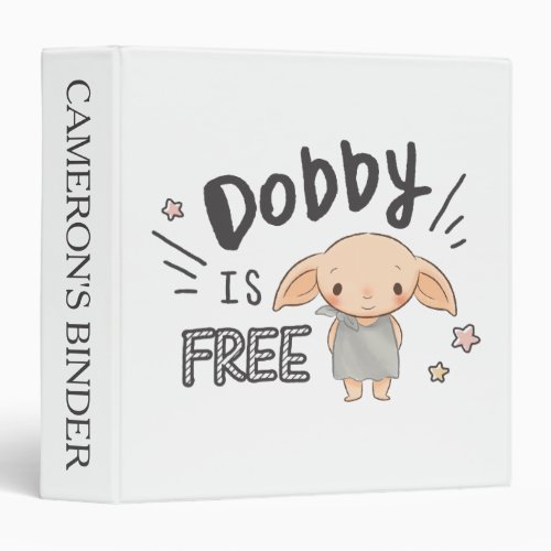Dobby Is Free 3 Ring Binder