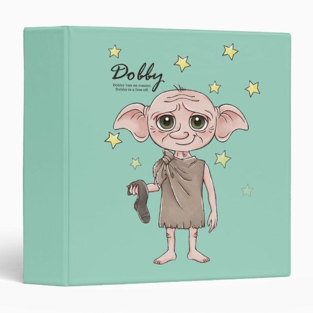 Dobby Watercolor Character Art 3 Ring Binder (Front/Spine)