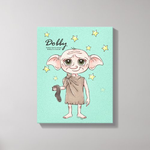 Dobby Watercolor Character Art Canvas Print