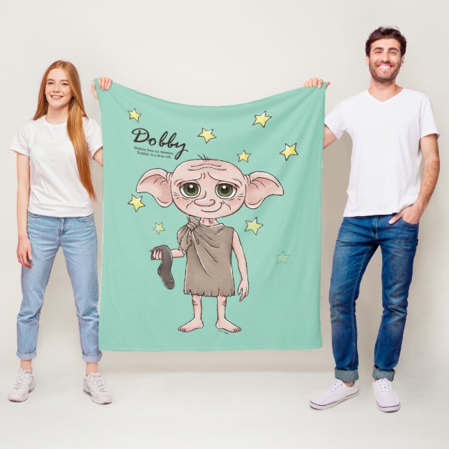 Dobby Watercolor Character Art Fleece Blanket (In Situ)
