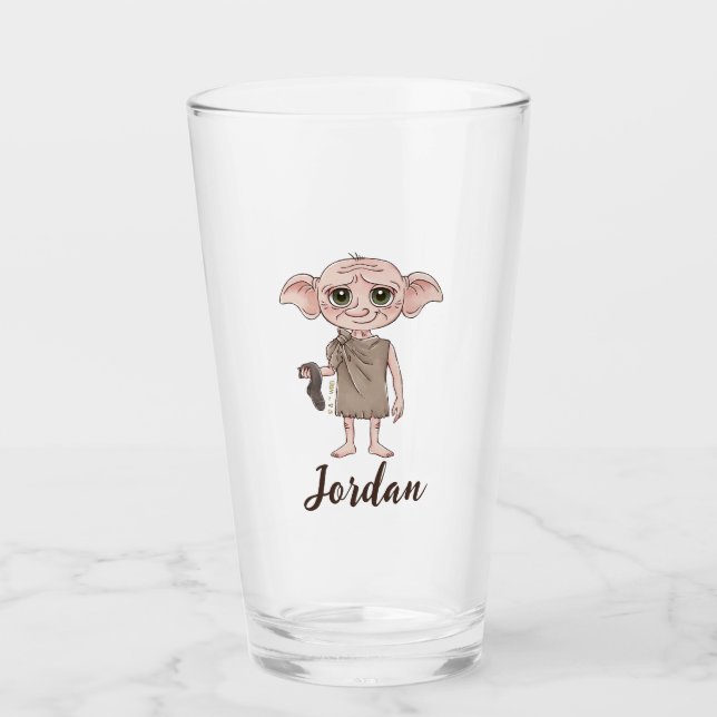 Dobby Watercolor Character Art Glass (Front)