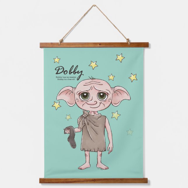 Dobby Watercolor Character Art Hanging Tapestry (Front)