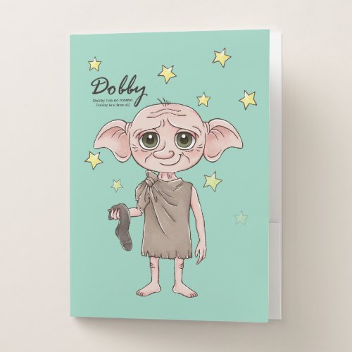 Dobby Watercolor Character Art Pocket Folder