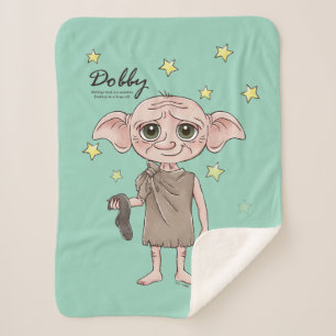 Dobby Watercolor Character Art Sherpa Blanket