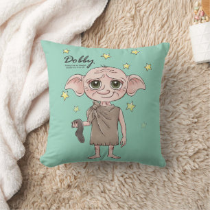 Dobby Watercolor Character Art Throw Pillow