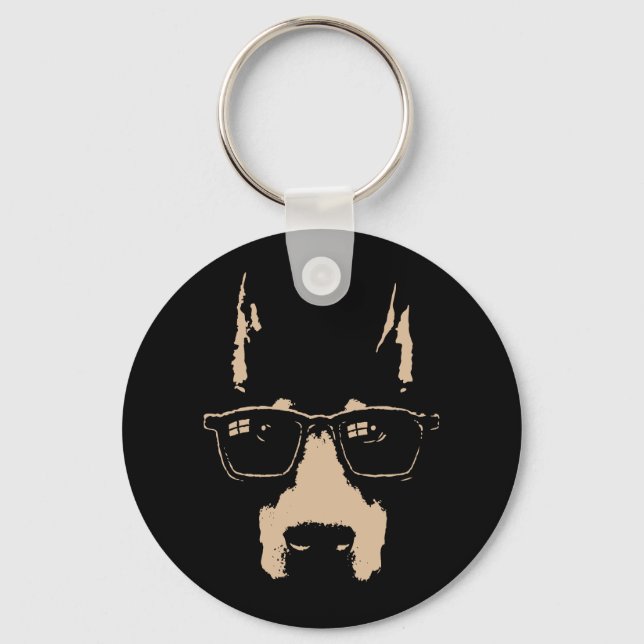 Dobe Glasses Keychain (Front)