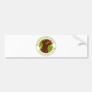 dobe-red-uncropped-ear-logo-8-29-11 bumper sticker
