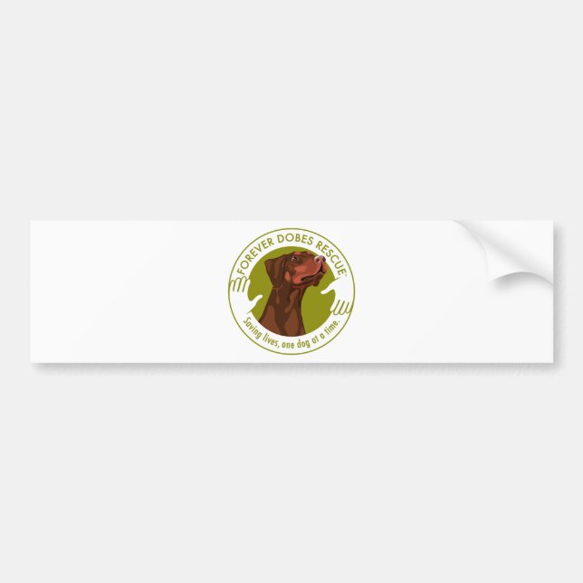 dobe-red-uncropped-ear-logo-8-29-11 bumper sticker (Front)