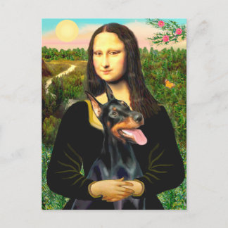 Doberman 1 - Mona Lisa Postcard