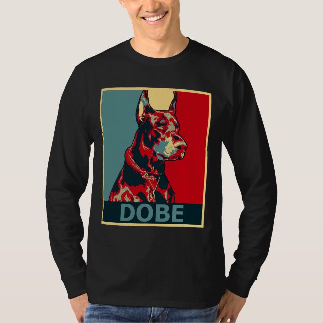 Doberman Aesthetic Dog Portrait T-Shirt (Front)