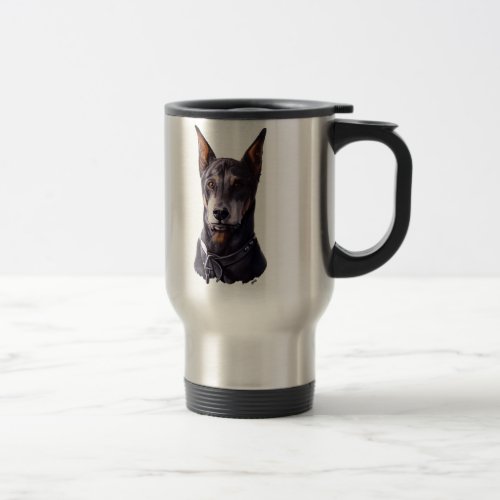 Doberman Art Gifts Personalized Doberman Pinscher Travel Mug