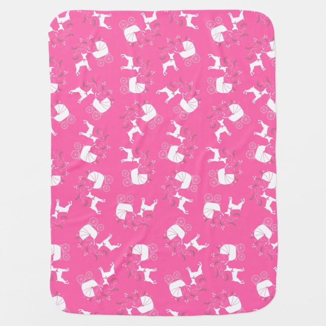 Doberman Baby Shower Dog Blanket (Front)