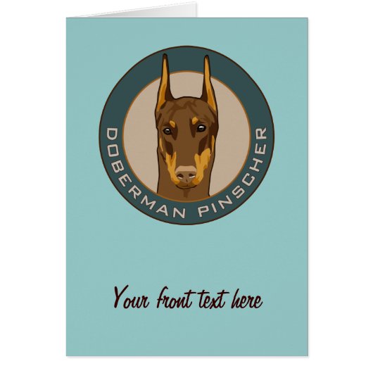 Doberman Badge, Red (Front)