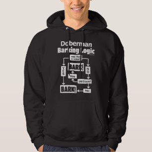 Doberman Barking Logic 825 Hoodie