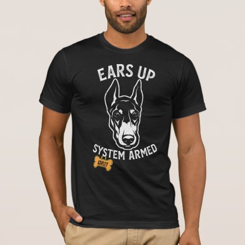 Doberman Big dog Armed T_Shirt