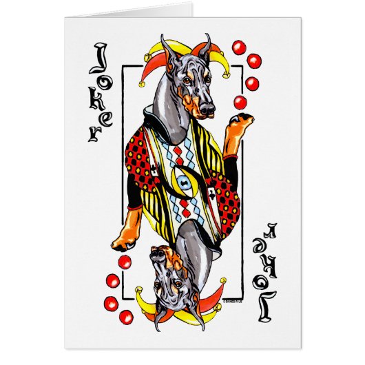 Doberman Black Joker Cards (Front)