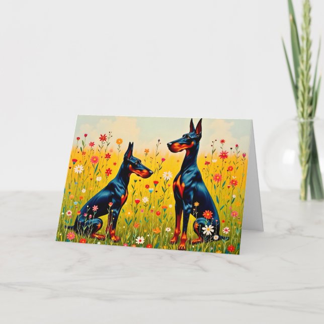 Doberman Blank Card (Front)