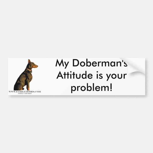 doberman bumper sticker (Front)
