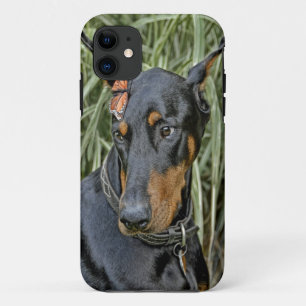 Doberman Butterfly Surprise iPhone 11 Case