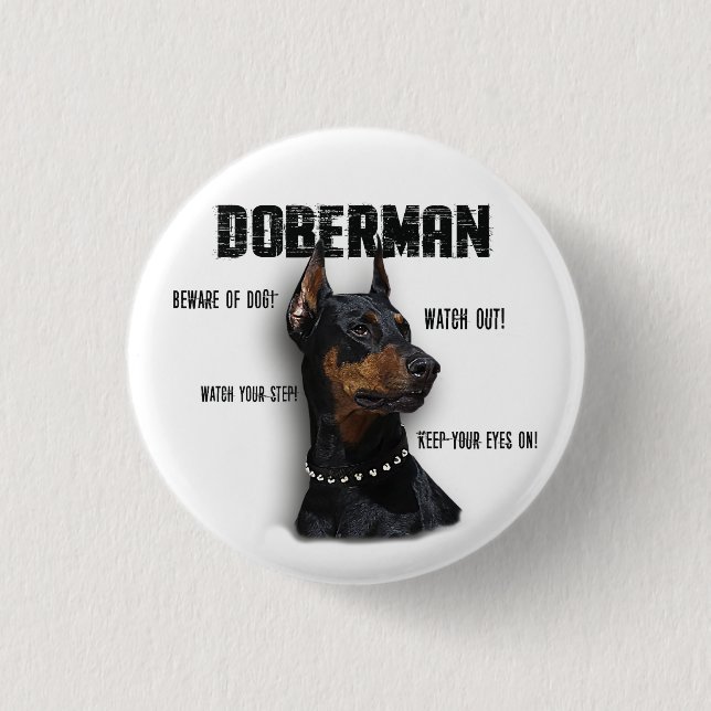 Doberman   button (Front)