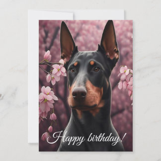 Doberman charm. holiday card