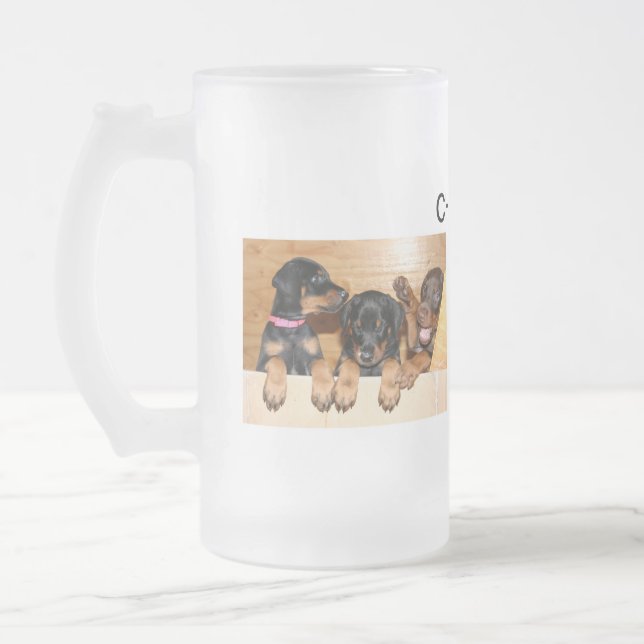 Doberman Cheers Mug (Left)