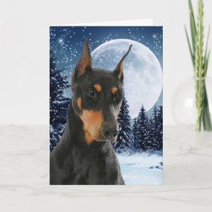 Doberman Christmas Card