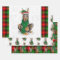 Doberman Christmas Dog and Red Holiday Plaid