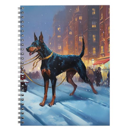 Doberman Christmas Festive Season Notebook