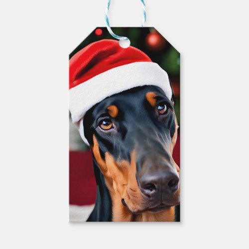 Doberman Christmas Gift Tags