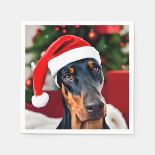 Doberman Christmas Napkins
