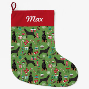 doberman christmas stocking