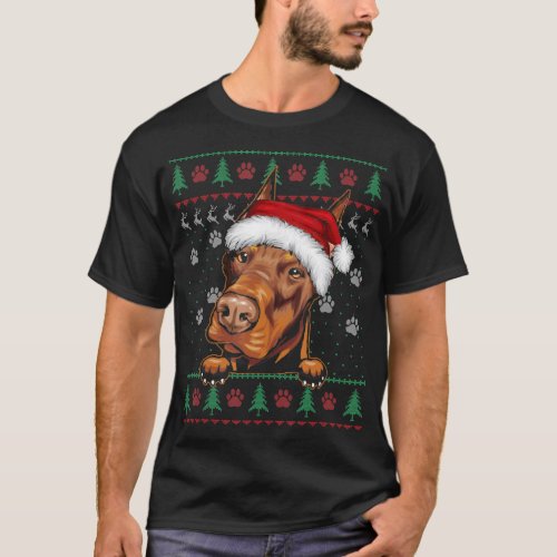 Doberman Christmas Ugly Sweater Funny Dog Lover Xm