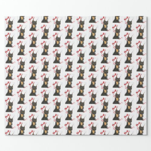 Doberman Christmas Wrapping Paper