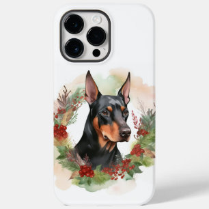 Doberman Christmas Wreath Festive Pup Case-Mate iPhone 14 Pro Max Case