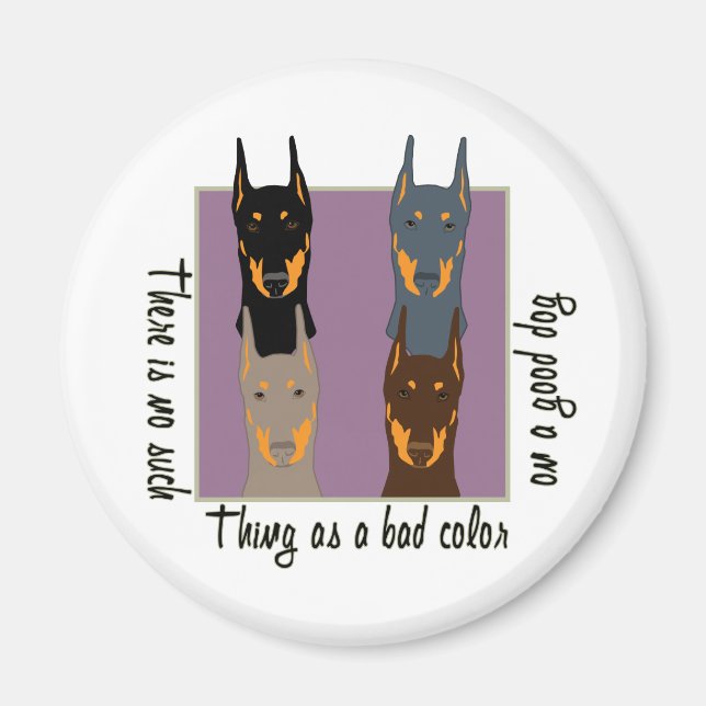 Doberman colors magnet (Front)