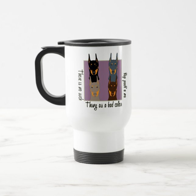Doberman colors travel mug (Left)