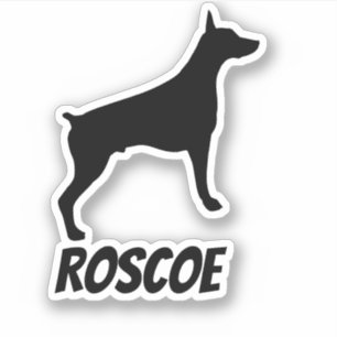 Doberman Custom Dog Names Sticker