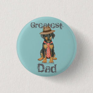 Doberman Dad Pinback Button