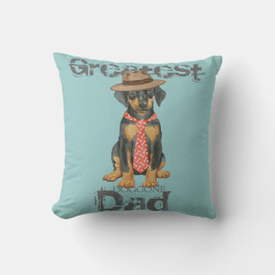 Doberman Dad Throw Pillow