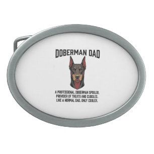 Doberman Dad Vintage Engraving Dog Lover Shirt Des Belt Buckle