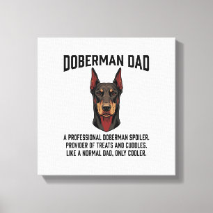 Doberman Dad Vintage Engraving Dog Lover Shirt Des Canvas Print